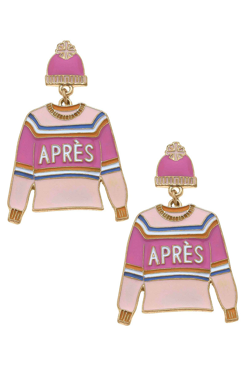 Après Ski Sweater Pearl Cluster Enamel Earrings | CANVAS