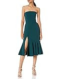 Dress the Population Women's Madison Strapless Midi Dress with Slit, Pine, XXL | Amazon (US)