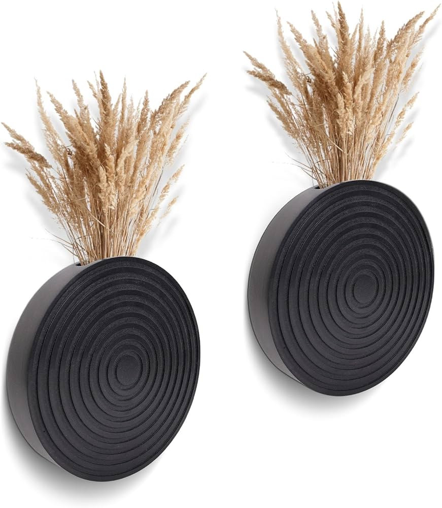 Set of 2 Wall Planter for Indoor Plants, Boho Wall Decor for Living Room, Bathroom,Hanging Plante... | Amazon (US)