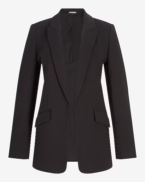 Columnist Open Front Boyfriend Blazer | Express