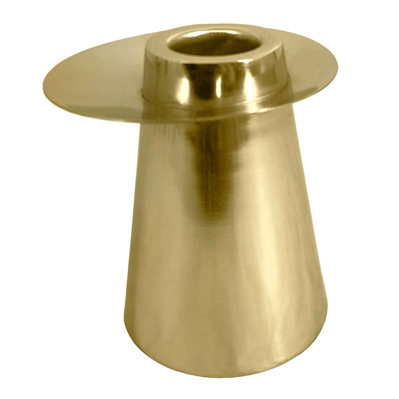 Crosby St. Gold Taper Candle Holder, 3.2" | At Home