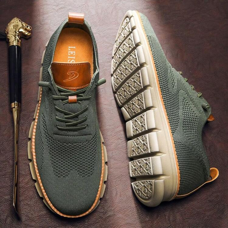 Sapatos Esportivos Masculinos Com Cadarço Redondo E Impressão De Letras, Tênis Casuais Verde | SHEIN