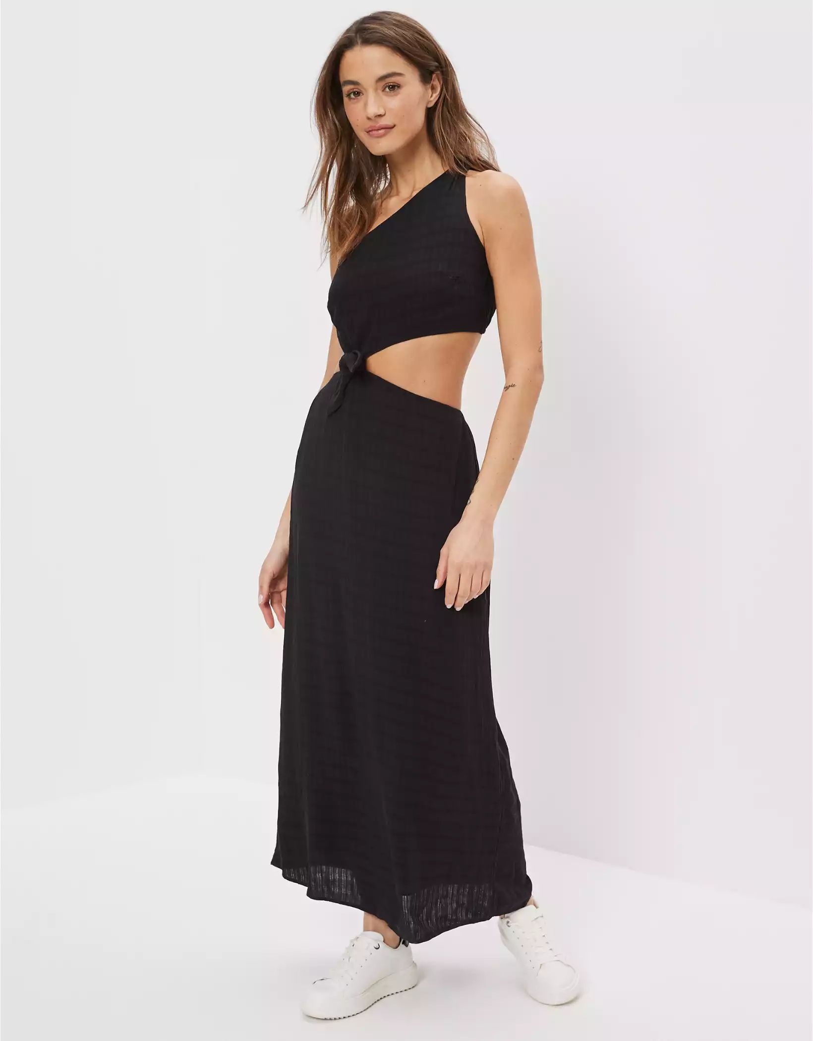 AE Cut-Out One Shoulder Midi Dress | American Eagle Outfitters (US & CA)