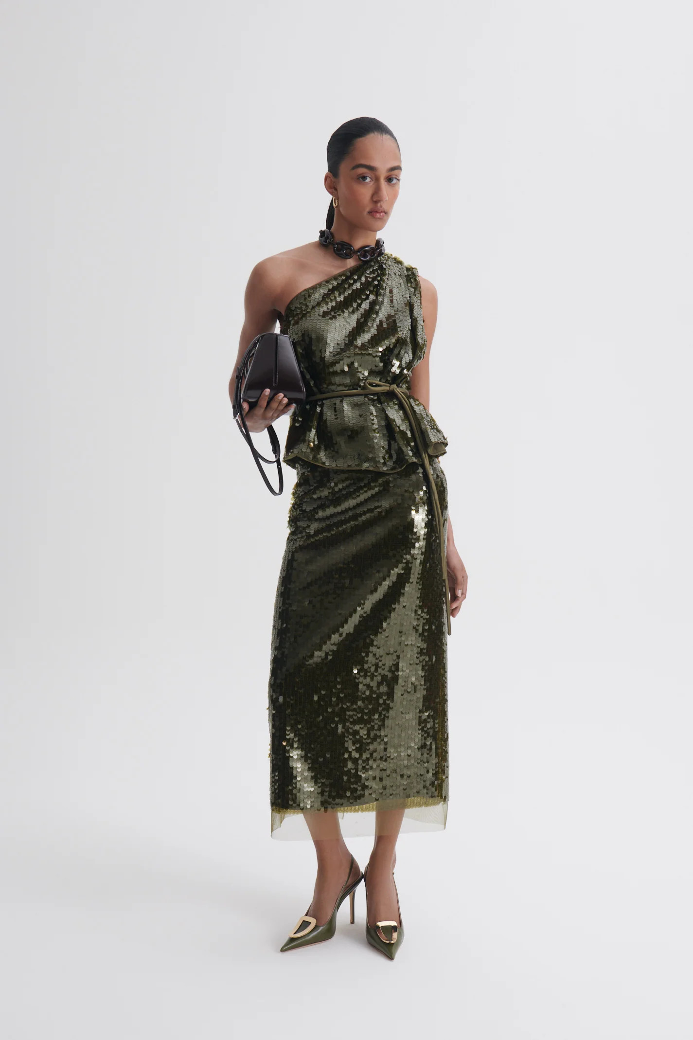 SEQUIN PENCIL SKIRT - DARK.JUNGLE - Scanlan Theodore | Scanlan Theodore AU