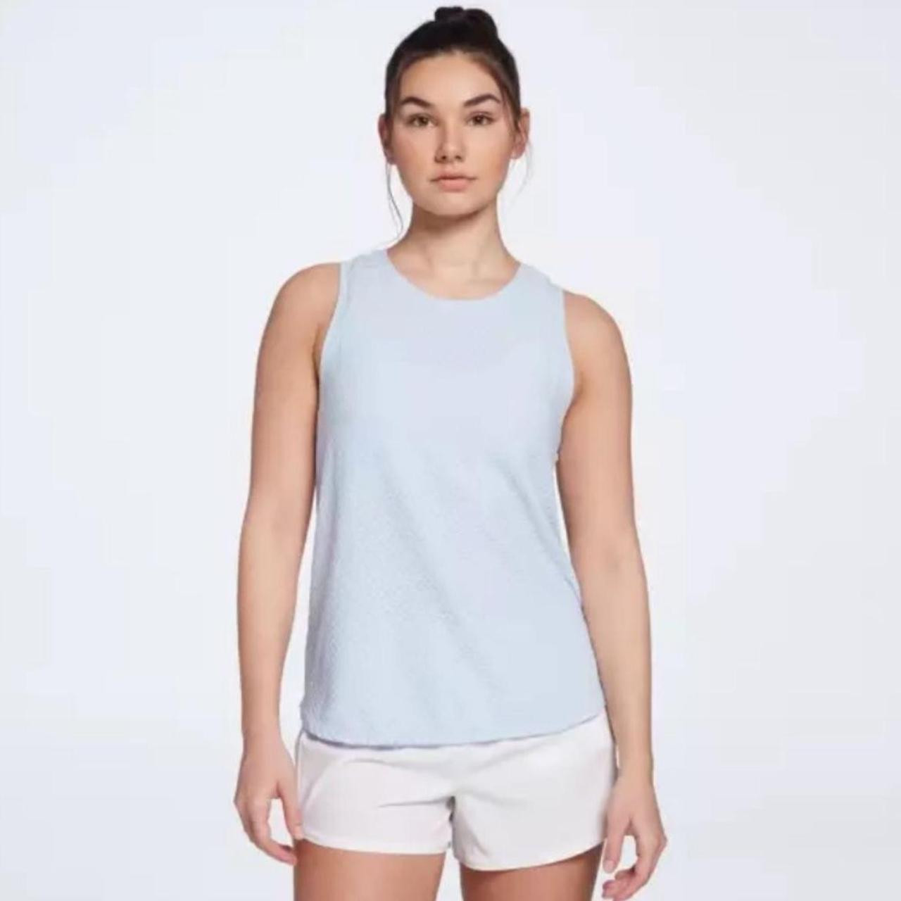 Calia Women's Tank top - Grey/Blue - L | Depop US