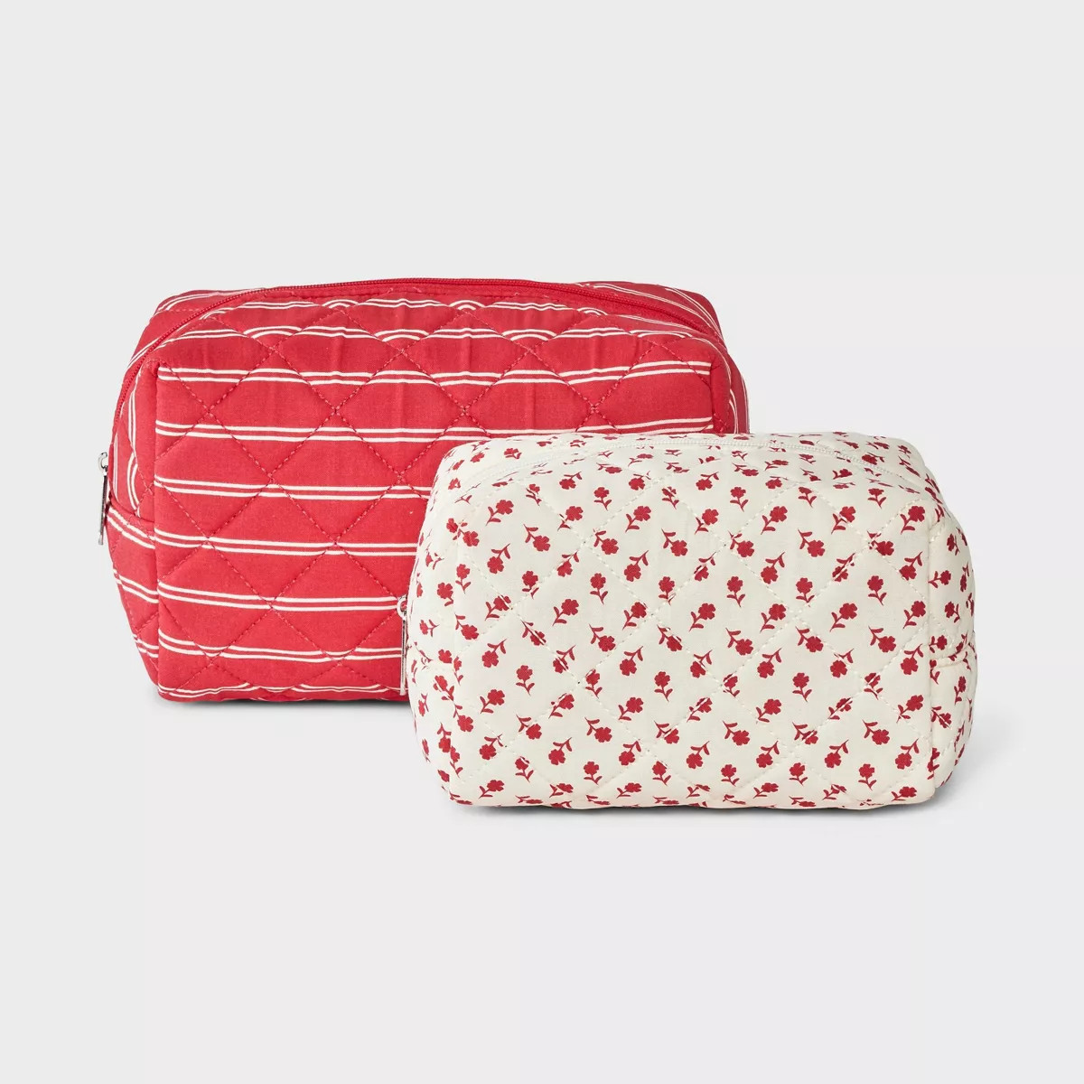 Girls' 2pk Quilted Floral Cosmetic Bag - art class™ Red | Target