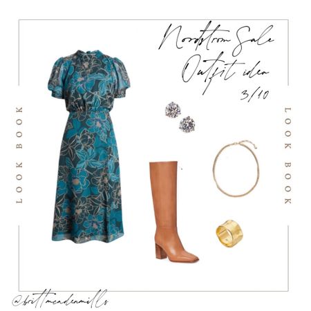 Nordstrom Sale outfit idea for work or date! I love this rich blue tone lace dress from Julia Jordan. Its the perfect shade of blue for the transition to autumn and with rich brown tone boots or mules to compliment this color way. Beautiful gold jewelry to finish the outfit. I’m also adding other shoes and a coat I would recommend to style this look. Nordstrom dress, nordstrom sale, nordstrom anniversary sale, Julia Jordan dress, anniversary sale finds, blue lace dress, autumn outfit idea, knee high boots, gold chain necklace, holiday outfit idea 

#LTKxNSale #LTKworkwear #LTKstyletip
