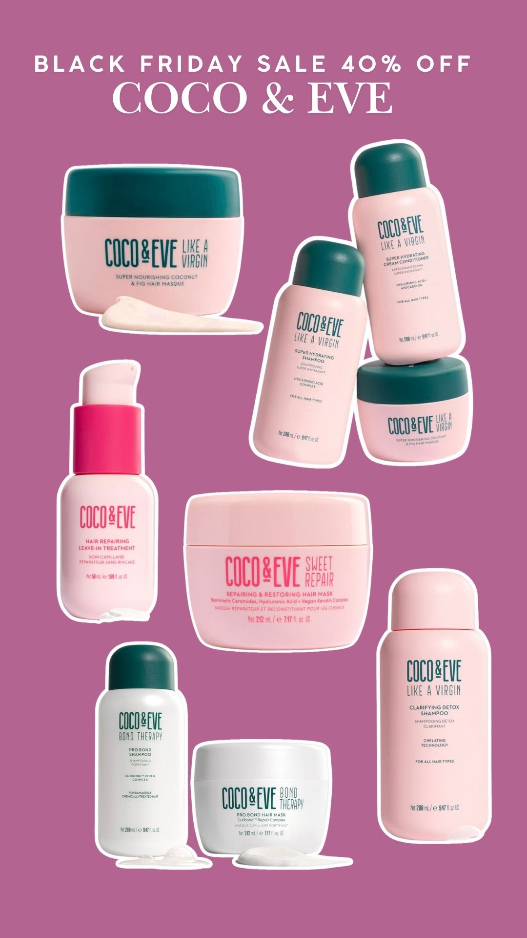 Coco and Eve | hair repair | hair products | damaged hair products 

#LTKCyberWeek #LTKBeauty #LTKSaleAlert