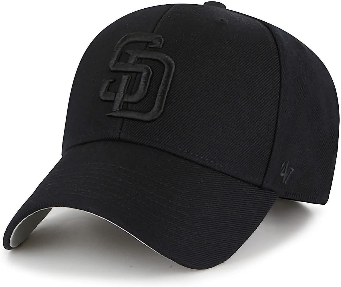 '47 MLB Black/Black MVP Adjustable Hat, Adult One Size Fits All | Amazon (US)