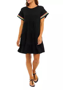 Women's Flutter Sleeve Tiered Dress | Belk