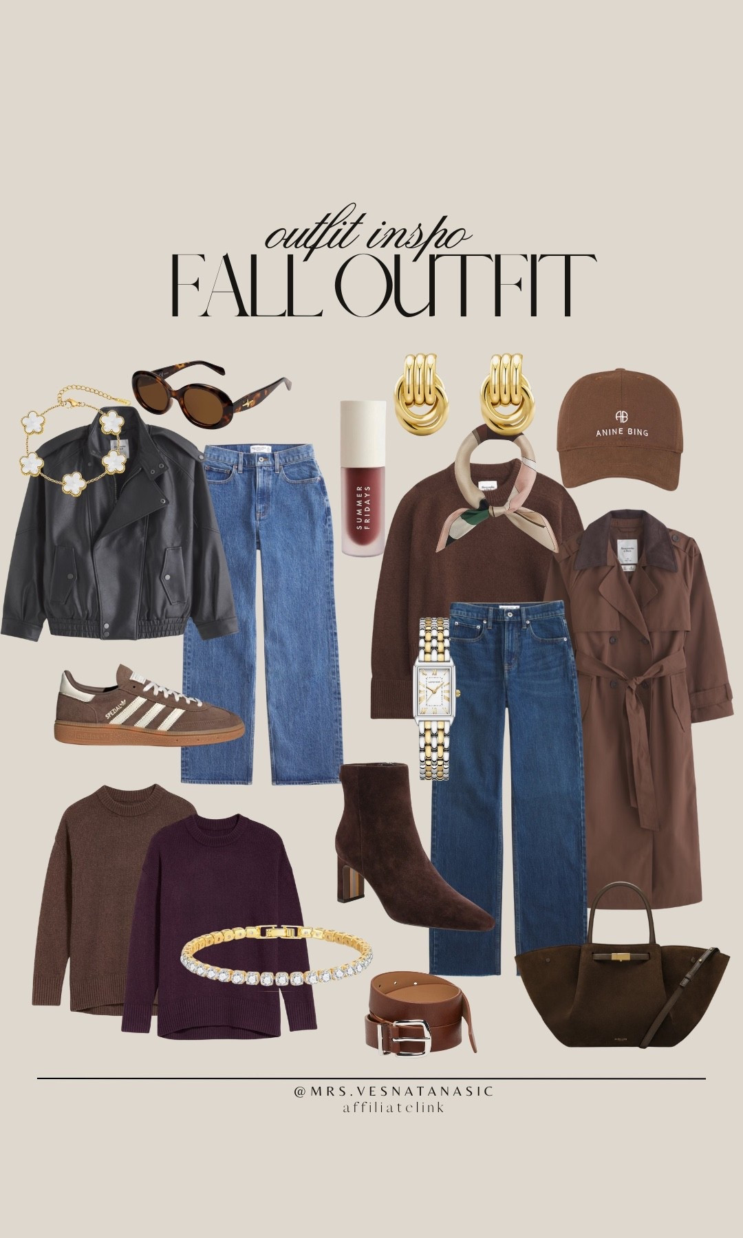 Fall outfit inspo 🤎🍂 

Cozy fall outfit, trench coat, fall outfit, jeans, abercrombie, old navy, anine bing, amazon fashion, sweater, boots, sneakers, adidas, leather jacket, outfit, fall fashion, sunglasses, bag, suede, 

#LTKSeasonal #LTKStyleTip #LTKSaleAlert