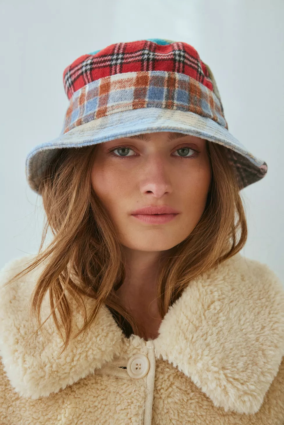 Mixed Plaid Bucket Hat | Urban Outfitters (US and RoW)