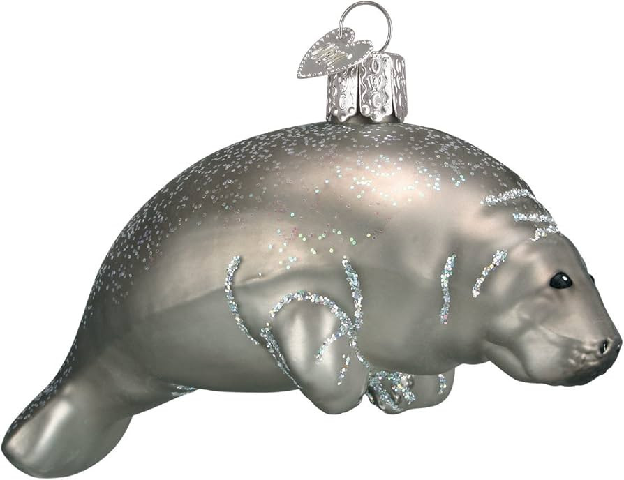 Old World Christmas Manatee Glass Blown Ornament for Christmas Tree, Handcrafted Holiday Decorati... | Amazon (US)