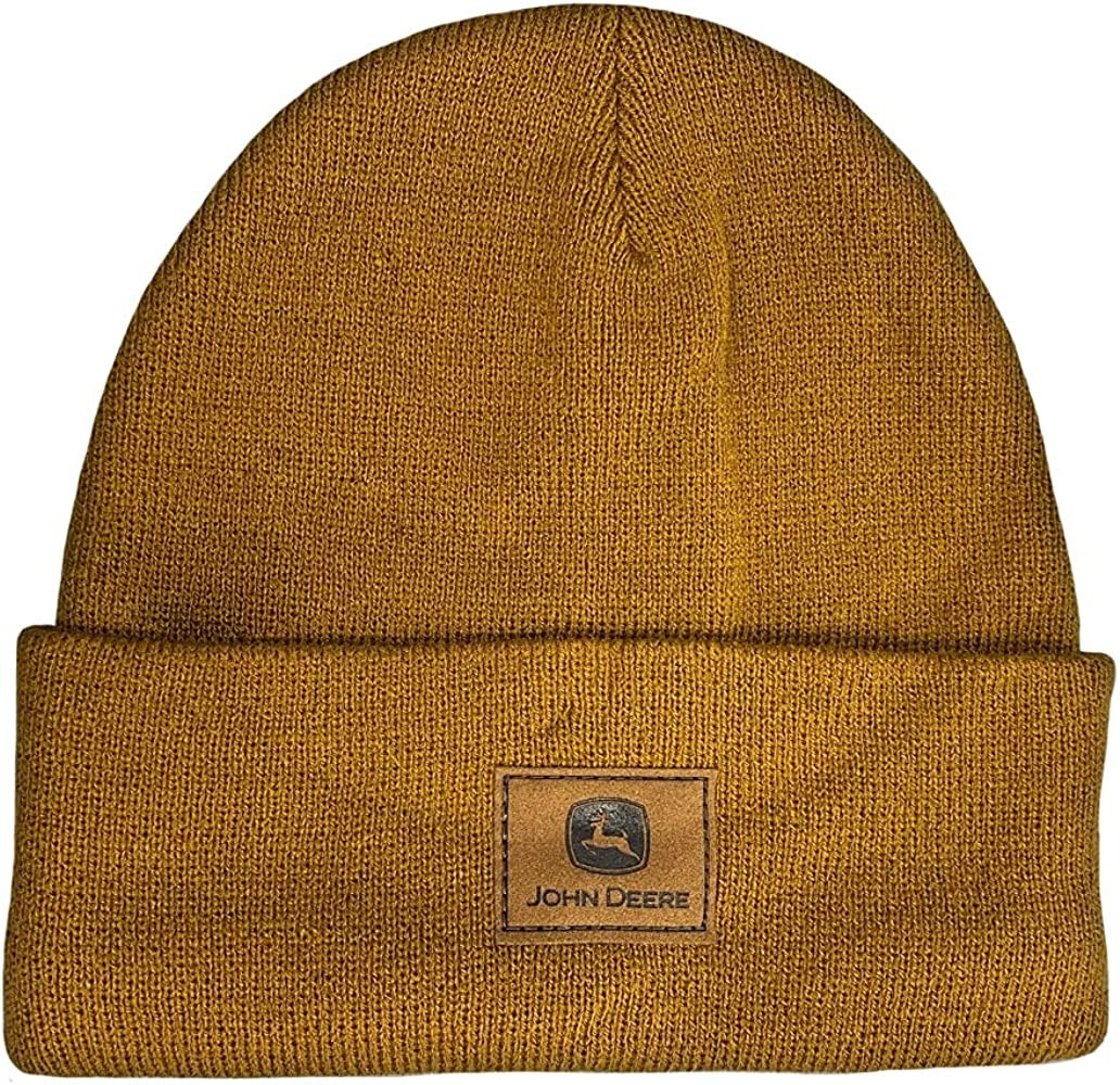 John Deere Jd Micro Fleece Sweatshirt Lined Beanie-Carhartt Brown-One Size | Amazon (US)