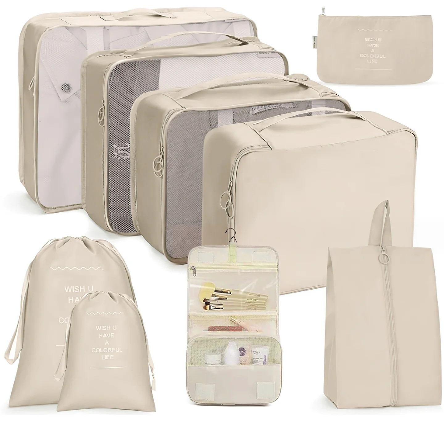 Packing Cubes 9 Set, Travel Packing Organizers for Suitcase Set Luggage Organizers for Suitcase L... | Walmart (US)