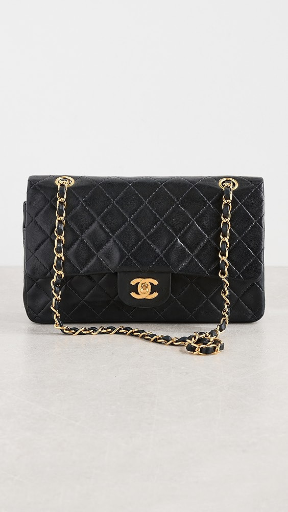 What Goes Around Comes Around Chanel Black Lambskin 2.55 Shoulder Bag 10" | Shopbop | Shopbop