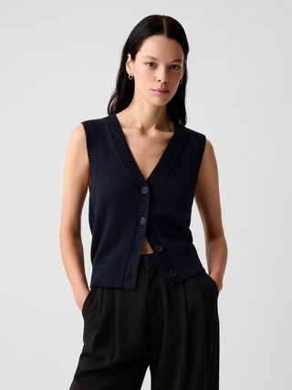 Linen-Blend Sweater Vest | Gap (US)