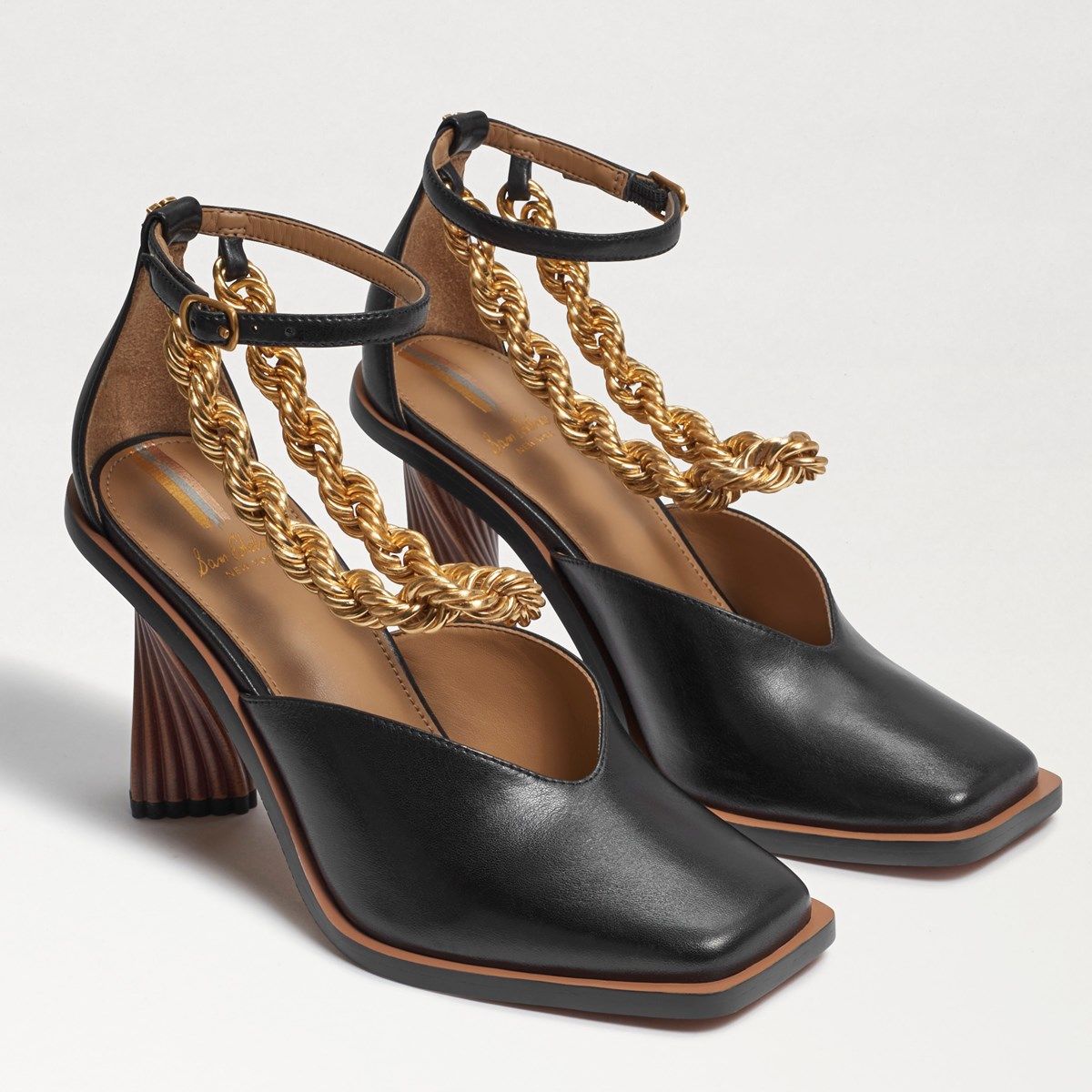 Evita Geometic Heel w/ Chain | Sam Edelman