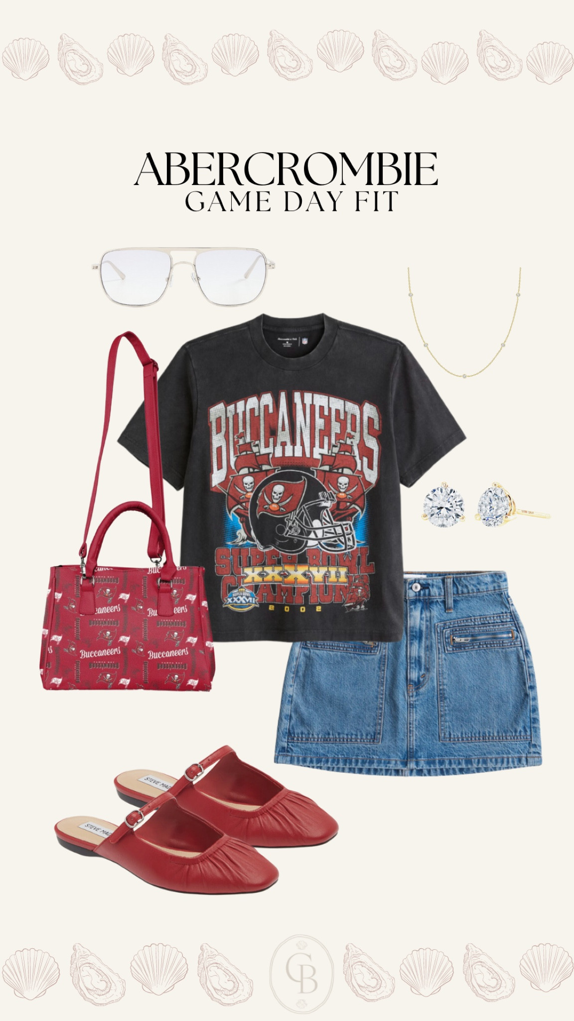 Tampa bay bag and Tampa bay bucaneers tshirt fora cute game day fit 

#LTKFallSale #LTKBacktoSchool #LTKStyleTip
