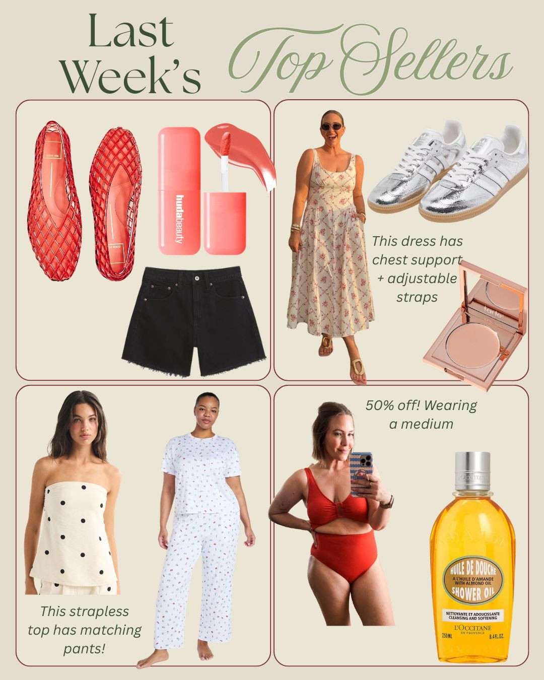 Last week's top sellers-spring dresses, beauty faves and swimsuit! 

 #LTKmomlife #LTKSeasonal #LTKOver40
