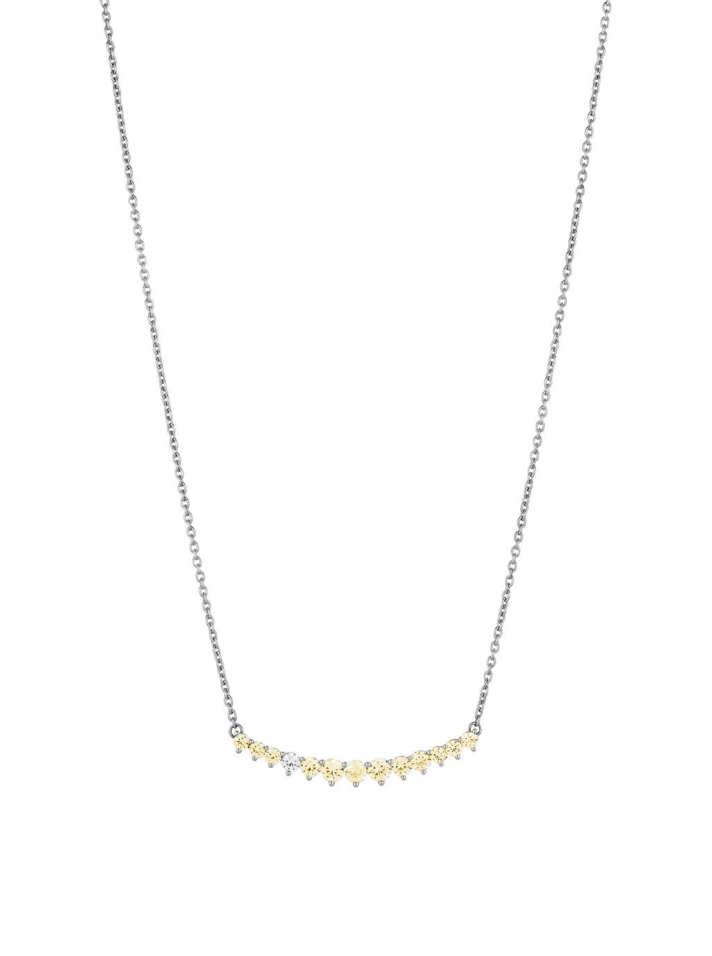 CURVE NECKLACE IN LAB YELLOW SAPPHIRE WITH LAB DIAMOND | Dorsey