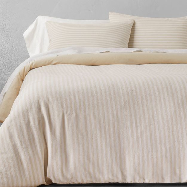 Heavyweight Linen Blend Stripe Duvet & Pillow Sham Set - Casaluna™ | Target