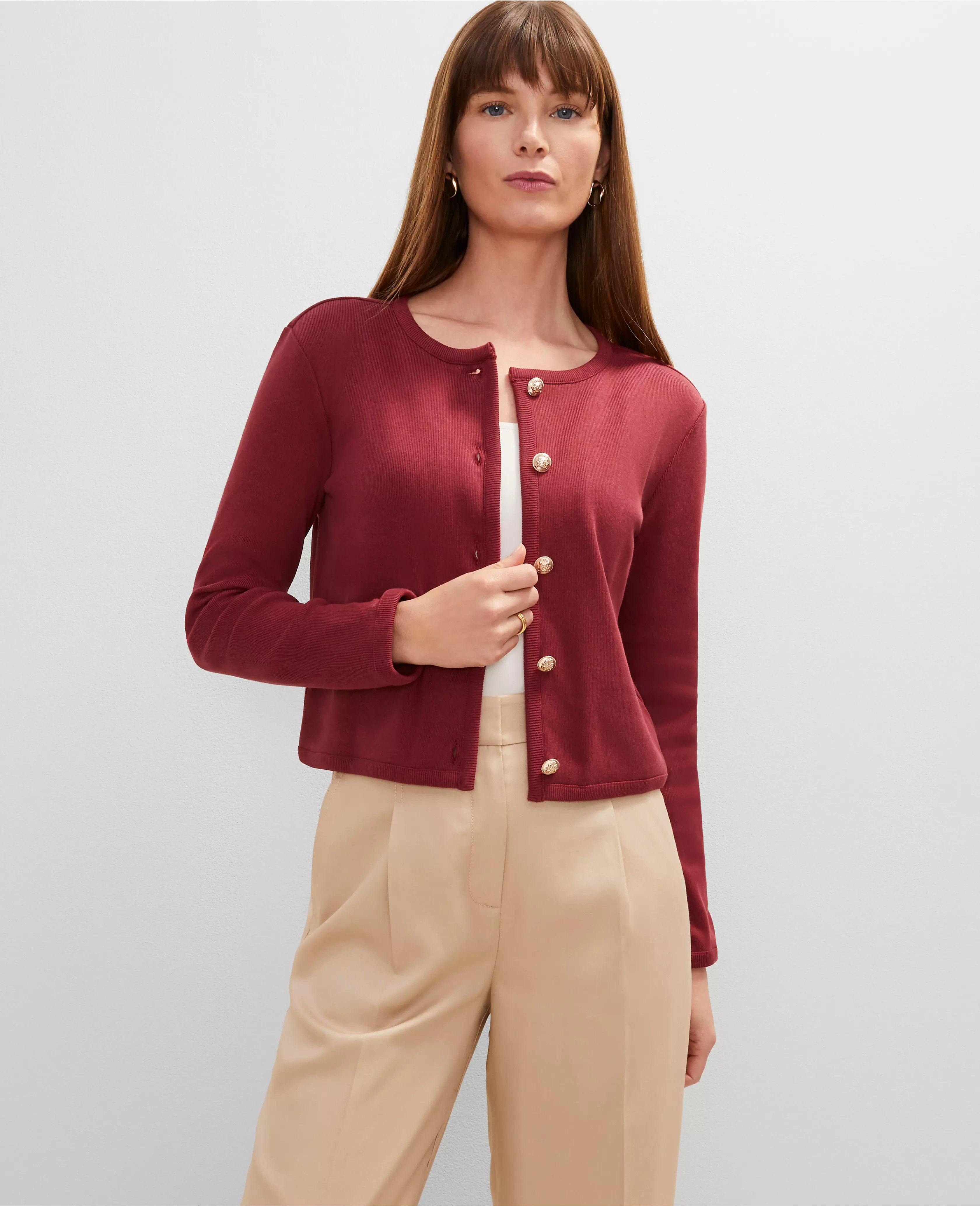 Petite Weekend Collection Knit Jacket | Ann Taylor