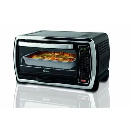 Oster Large Capacity Countertop 6-Slice Digital Convection Toaster Oven, Black/Polished Stainless... | Walmart (US)