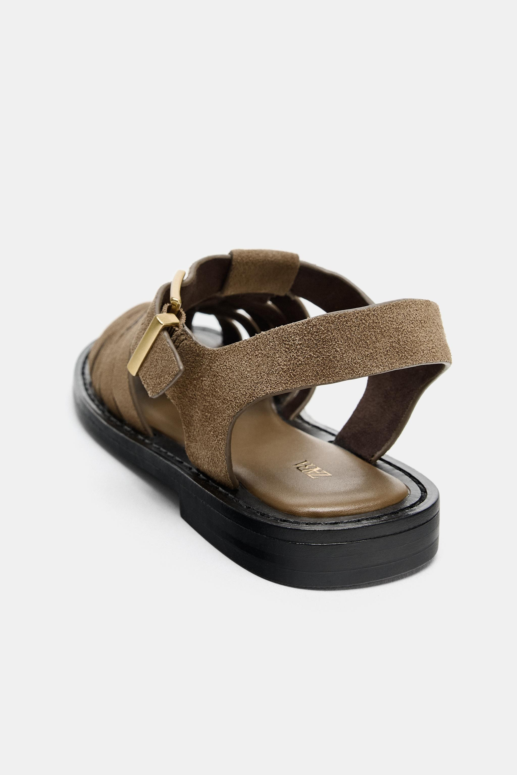 SPLIT LEATHER FISHERMAN SHOES | Zara US