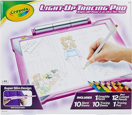 Crayola Light Up Tracing Pad Pink, Toys for Girls & Boys, Gift for Kids, Age 6+ | Amazon (US)