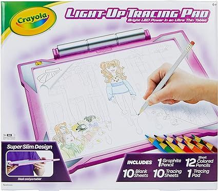 Crayola Light Up Tracing Pad Pink, Toys for Girls & Boys, Gift for Kids, Age 6+ | Amazon (US)