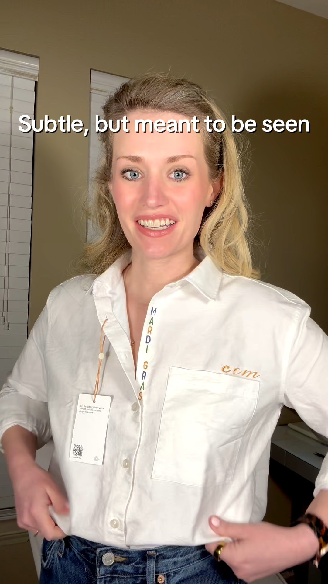 Loving this button down!! Subtle but meant to be seen💜💚💛

#LTKootd #LTKSeasonal #LTKvlog