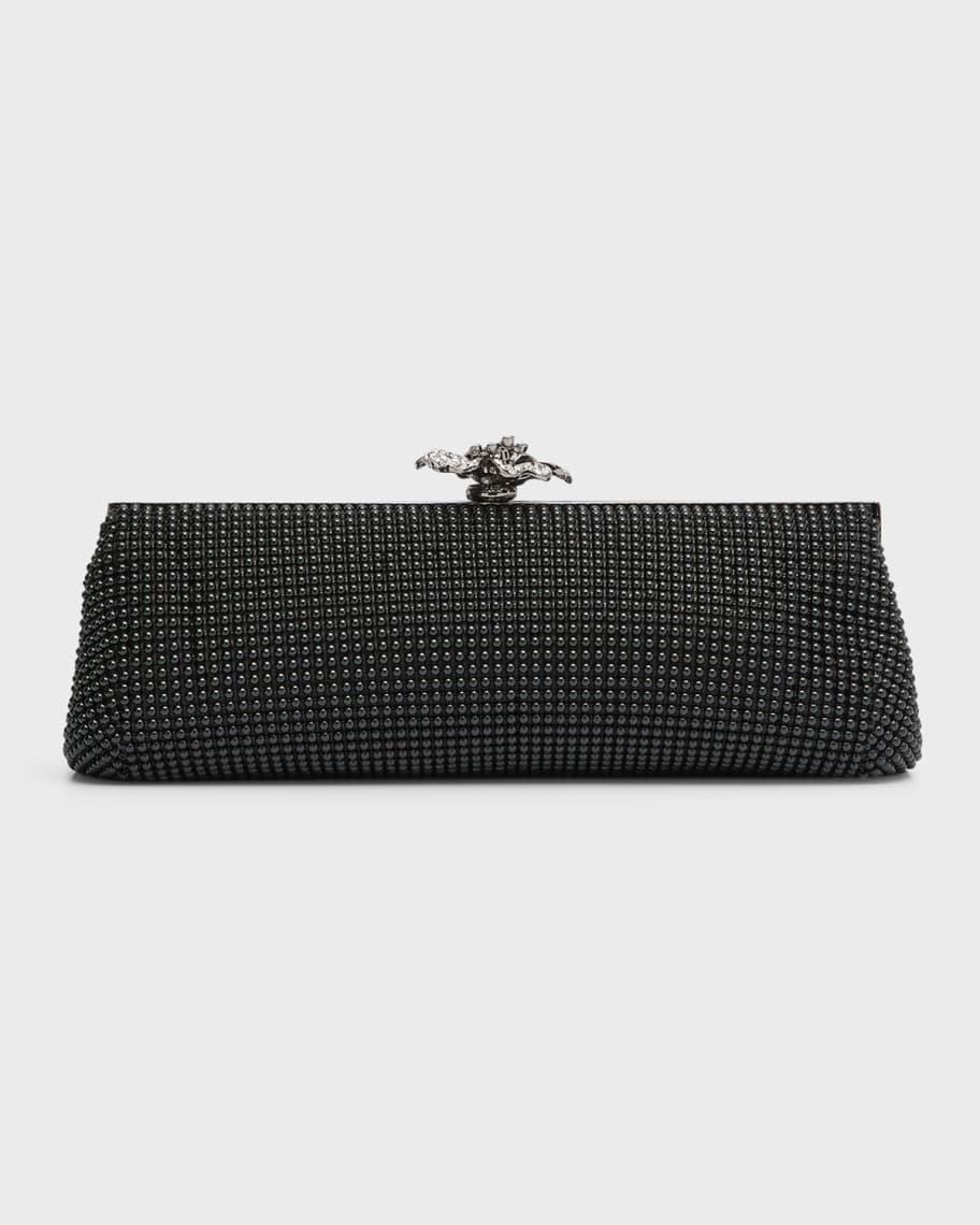 Whiting & Davis Flower Crystal-Embellished Clutch Bag | Neiman Marcus