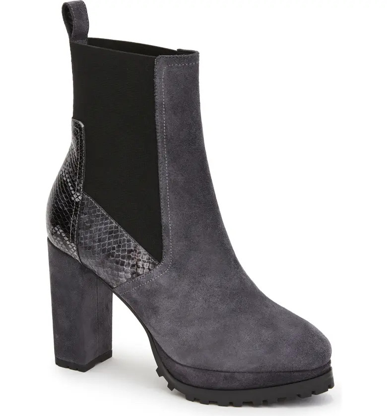 Sahara Snakeskin Embossed Suede Bootie | Nordstrom