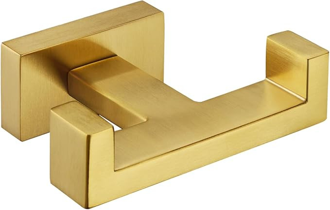 Angle Simple Double Towel Hook, SUS304 Stainless Steel Bath Towel Holder, Bathroom Kitchen Double... | Amazon (US)