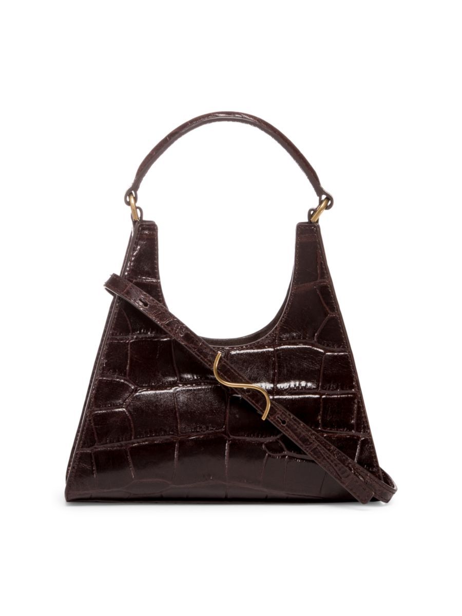 Mini Rey Croc-Embossed Leather Shoulder Bag | Saks Fifth Avenue