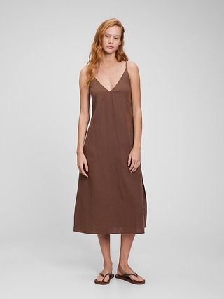 Linen Blend Cami Midi Dress | Gap (US)