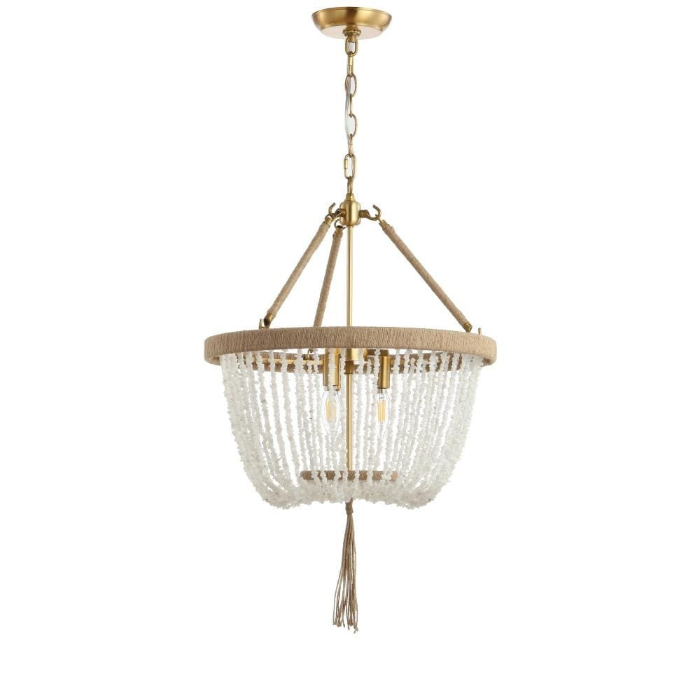 Safavieh Cydney 3-Light Brass Gold/White Bohemian/Global Bowl LED Pendant Light at Lowes.com | Lowe's