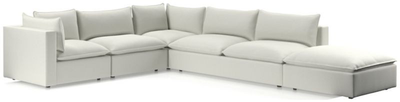 Lotus Deep Modular 5-Piece Sectional Sofa + Reviews | Crate & Barrel | Crate & Barrel