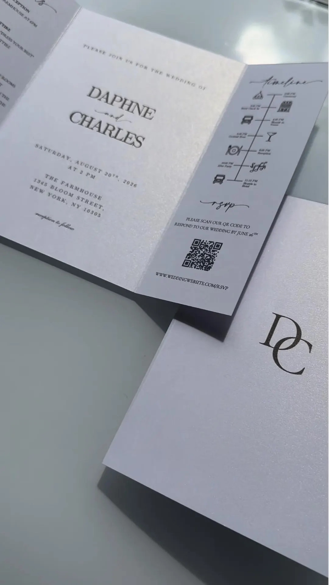 The "daphne" Gatefold Wedding Invitation - Etsy | Etsy (US)