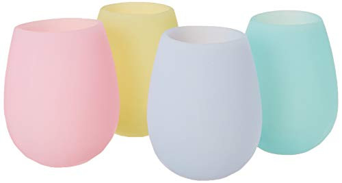 Shark Skinz Shark Skinzz Set of 4 Pastel Silicone Drinkware, 16oz, Multicolor | Amazon (US)