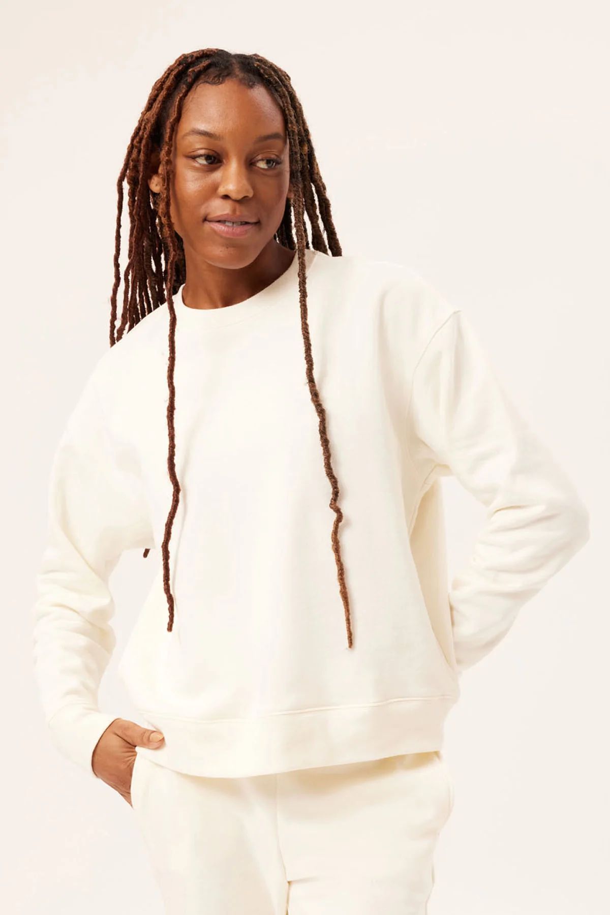Ivory 50/50 Classic Sweatshirt | Girlfriend Collective