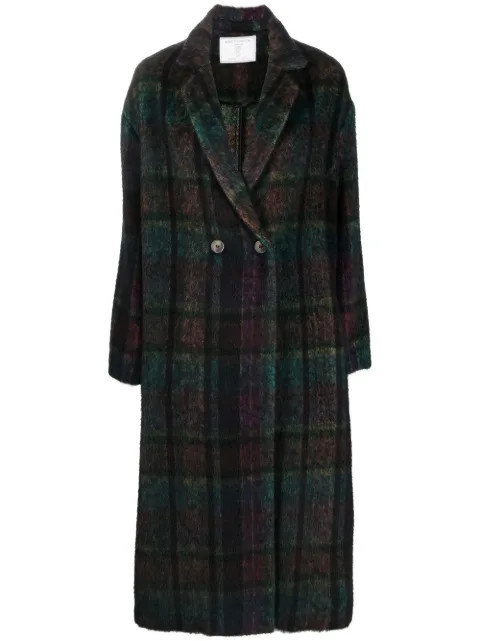 Société Anonyme Check double-breasted Coat - Farfetch | Farfetch Global