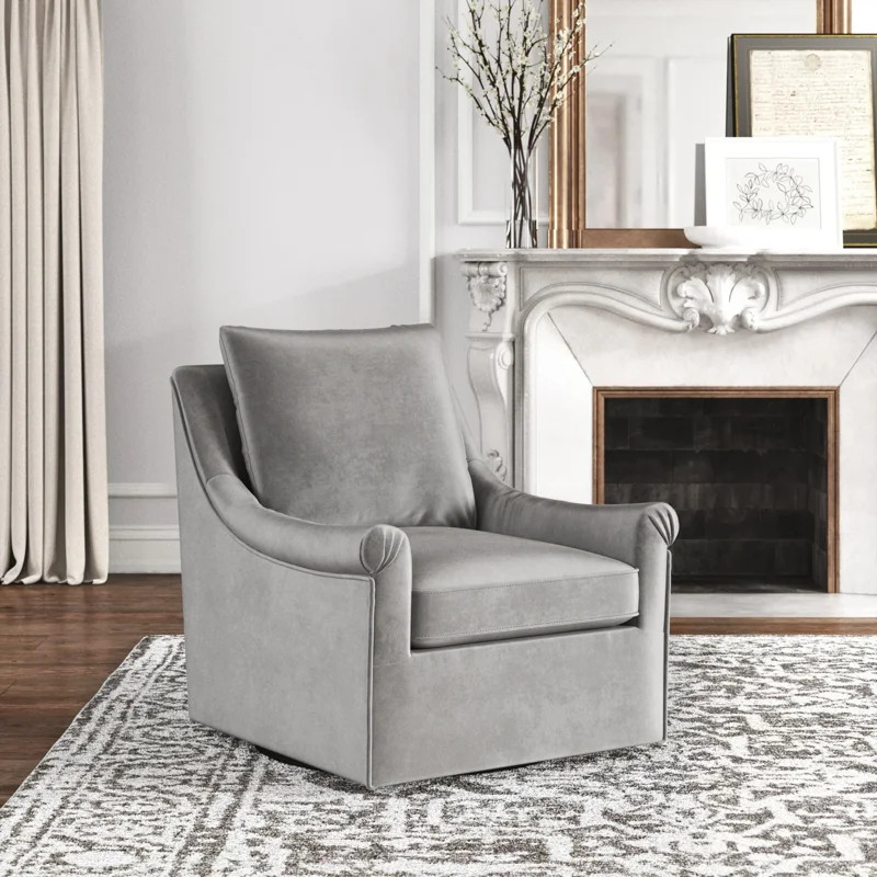 Atlanta Velvet Swivel Armchair | Wayfair North America