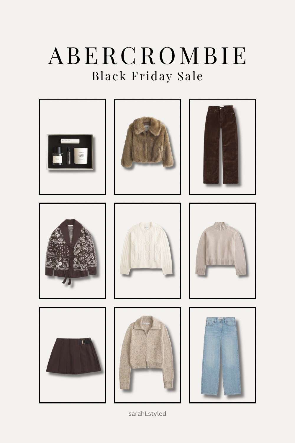 My Abercrombie sale picks! So many good closet staples on major sale! Neutral sweaters, straight leg denim jeans, brown sweater, fur coat, neutral style finds, Abercrombie finds for fall and winter  

#LTKFindsUnder50 #LTKSaleAlert #LTKFindsUnder100
