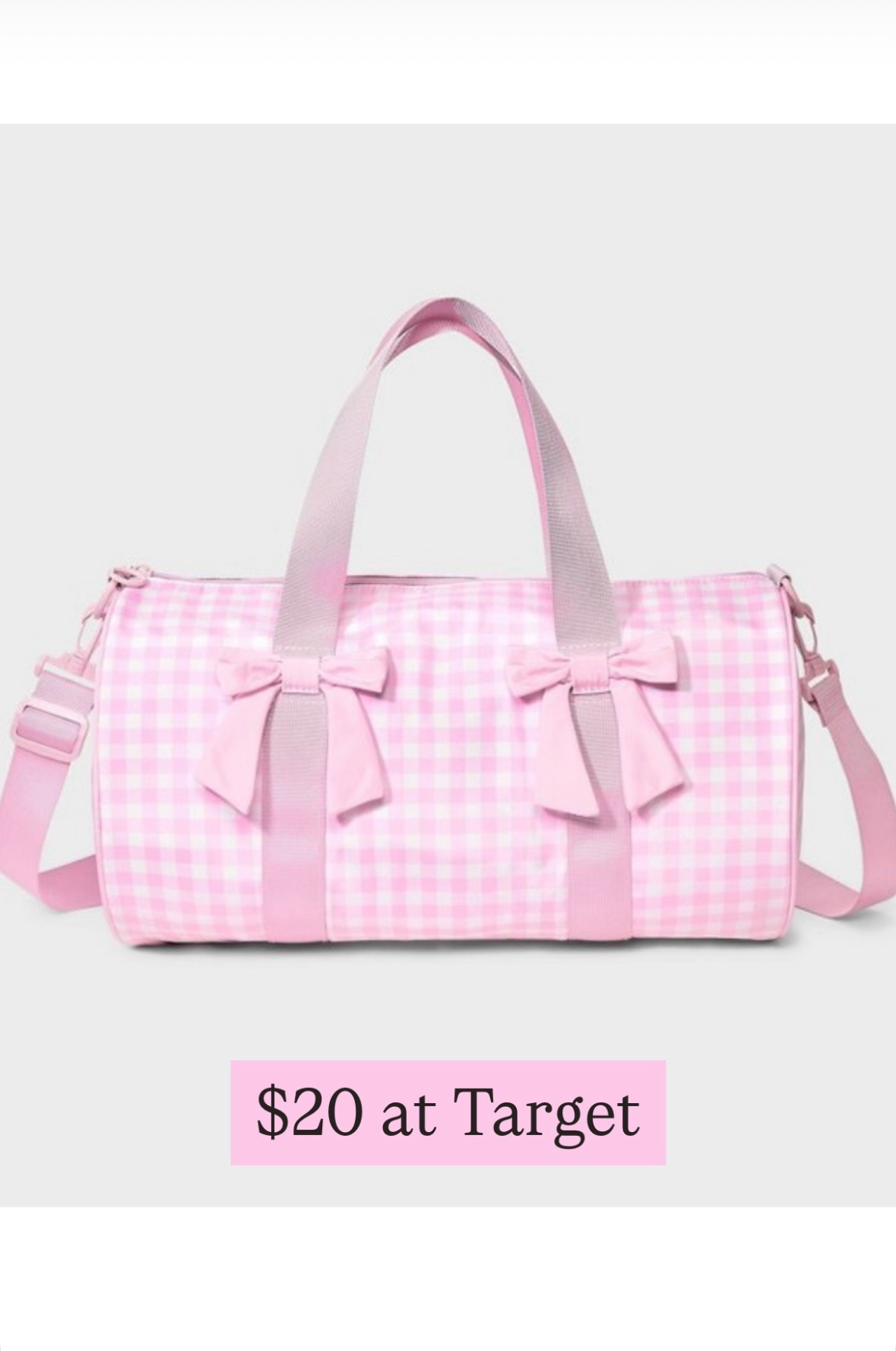 Target find, cat and jack, girls duffel bag, pink gingham, pool bag, dance bag, preppy

#LTKKids #LTKBaby #LTKFindsUnder50