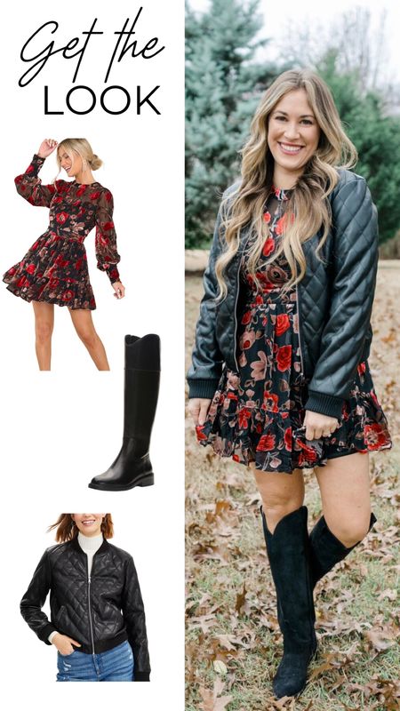 Winter Outfit // Valentine’s Day Outfit // Church // Date Night // Red Dress // Black Boots // Black Puffer Quilted Jacket // Floral // 

#LTKstyletip #LTKsalealert #LTKSeasonal