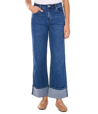 1. STATE Mid Rise Wide Leg Roll Cuff Denim Jeans | Dillard's | Dillard's