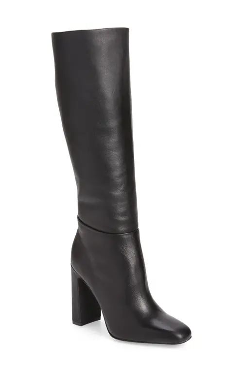 Steve Madden Ally Knee High Boot in Black Leather at Nordstrom, Size 7 | Nordstrom