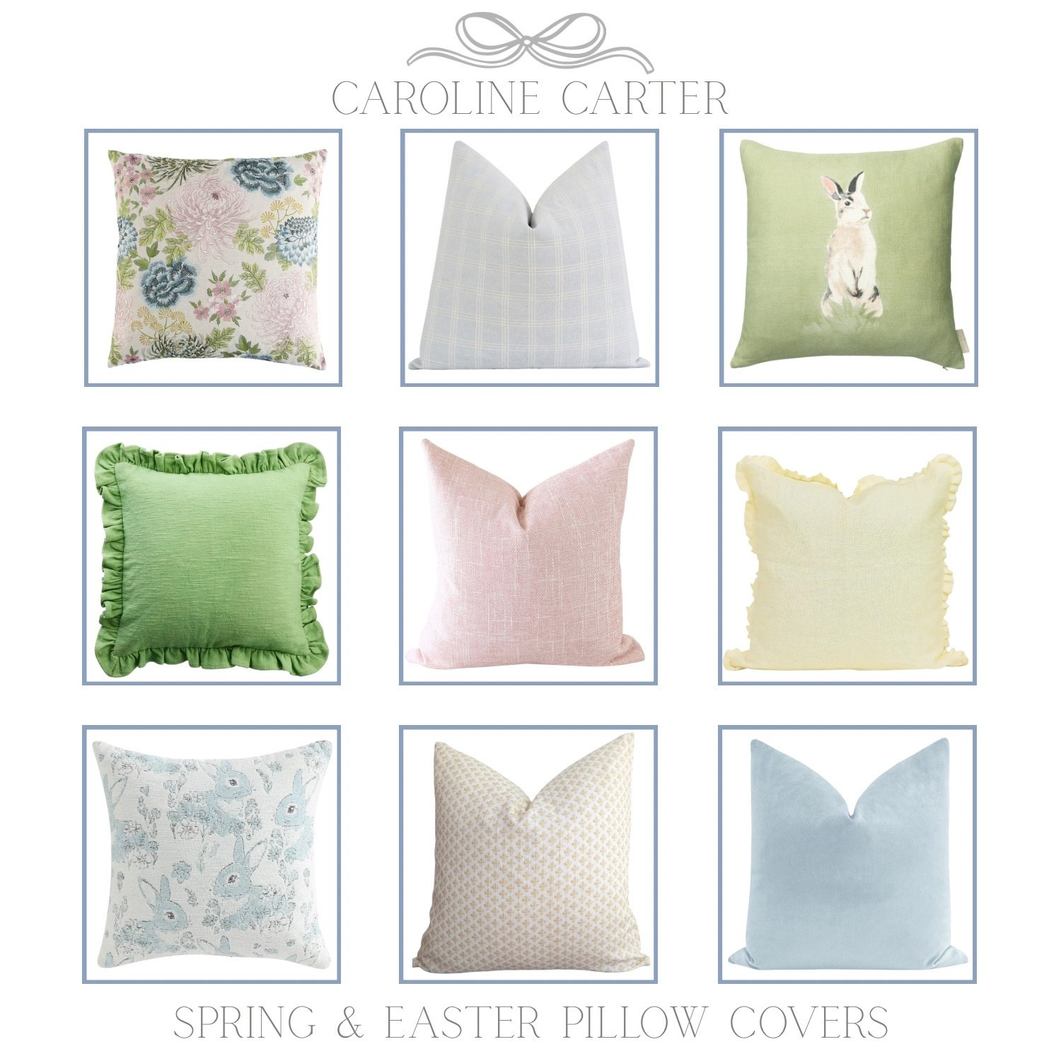 Soft pastels + playful prints for the prettiest spring refresh 🌿🐰

spring home decor, easter pillows, pastel decor, blue green home, cottagecore style, floral pillow, bunny pillow, ruffle trim, light and airy, seasonal decor

#LTKSeasonal #LTKHome #LTKSaleAlert